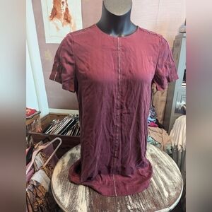 NWT Equipment Femme Noemy Tawny Port silk and viscose dress size large